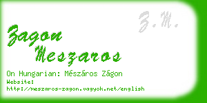 zagon meszaros business card